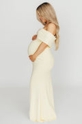 Monroe Dress in Butter Yellow - Bump Friendly