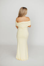 Monroe Dress in Butter Yellow - Bump Friendly