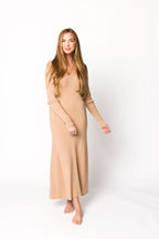 Alison Knit Sweater Maxi Dress in Almond *Final Sale*