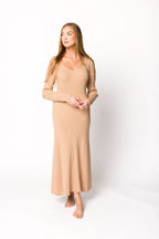 Alison Knit Sweater Maxi Dress in Almond *Final Sale*