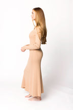 Alison Knit Sweater Maxi Dress in Almond *Final Sale*