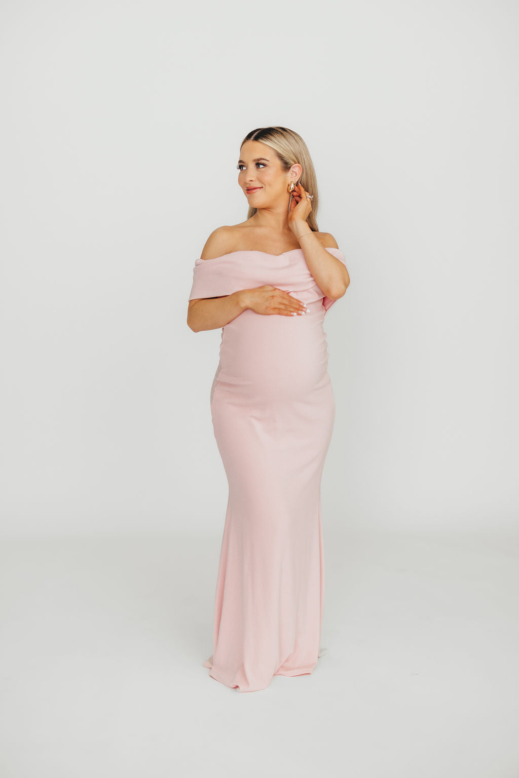 Monroe Maxi Dress in Dusty Pink - Bump Friendly