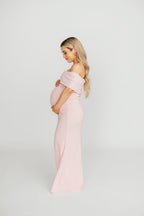 Monroe Maxi Dress in Dusty Pink - Bump Friendly
