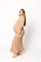 Arlet Dress in Taupe - Bump Friendly *Final Sale*