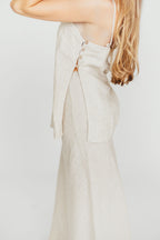 Julieta 100% Linen Top Woven in Linen *Final-Sale*
