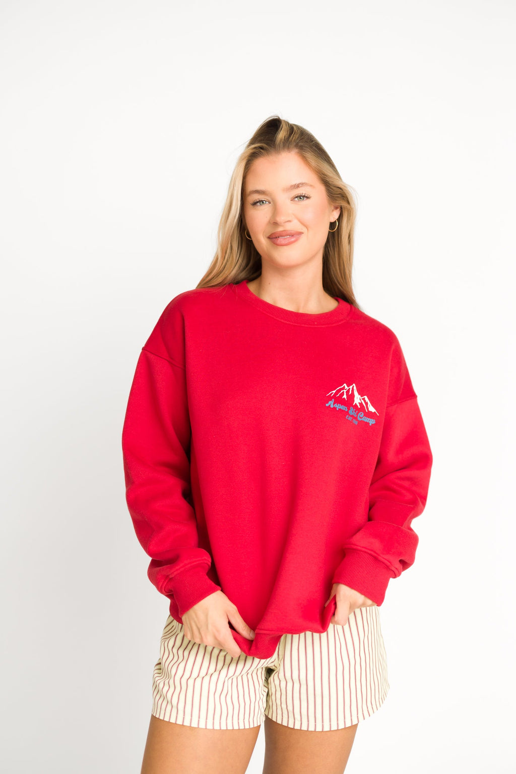 Aspen Ski Camp Sweatshirt in Cherry *Final Sale*