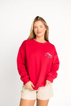 Aspen Ski Camp Sweatshirt in Cherry *Final Sale*