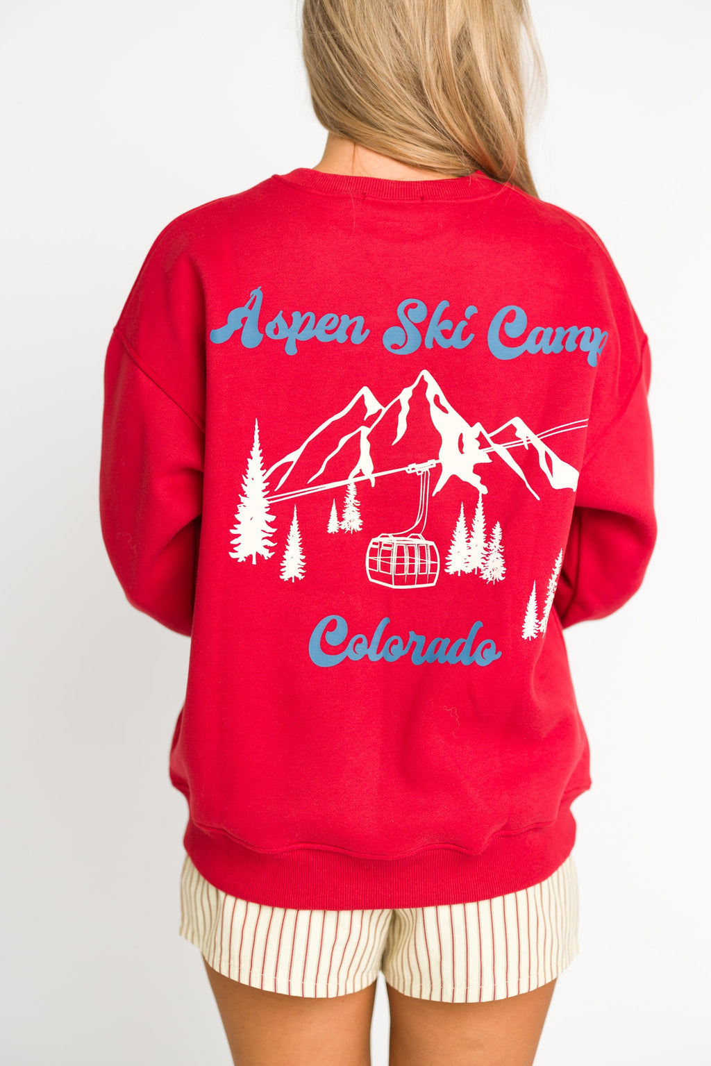 Aspen Ski Camp Sweatshirt in Cherry *Final Sale*