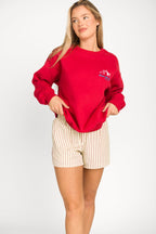 Aspen Ski Camp Sweatshirt in Cherry *Final Sale*