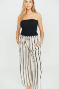 Kelsea Woven Pants in Cream/Black *Final-Sale*