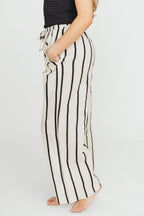 Kelsea Woven Pants in Cream/Black *Final-Sale*