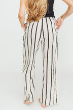 Kelsea Woven Pants in Cream/Black *Final-Sale*