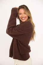 Rumored Longline Cardigan in Espresso