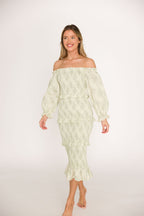 The Chloe Midi Dress in Sage - Bump Friendly *Final-Sale*