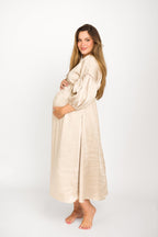 Hunter Premium *Satin* Midi Dress in Champagne - Bump Friendly *Final-Sale*