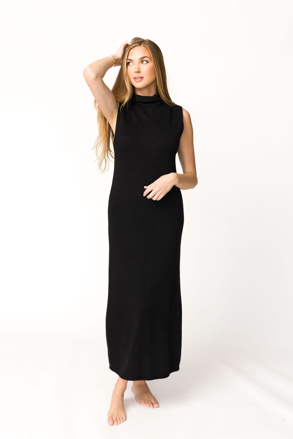 Quinn Turtleneck Maxi Dress in Black *Final-Sale*