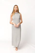 Quinn Turtleneck Maxi Dress in Heather Grey *Final-Sale*