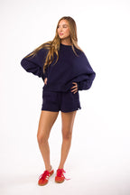 Comfy Cozy High Waisted Sweat Shorts in Navy (Sold Separately) *Final Sale*