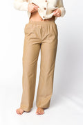 Michelle Striped Pajama Style Pants in Camel *Final-Sale*