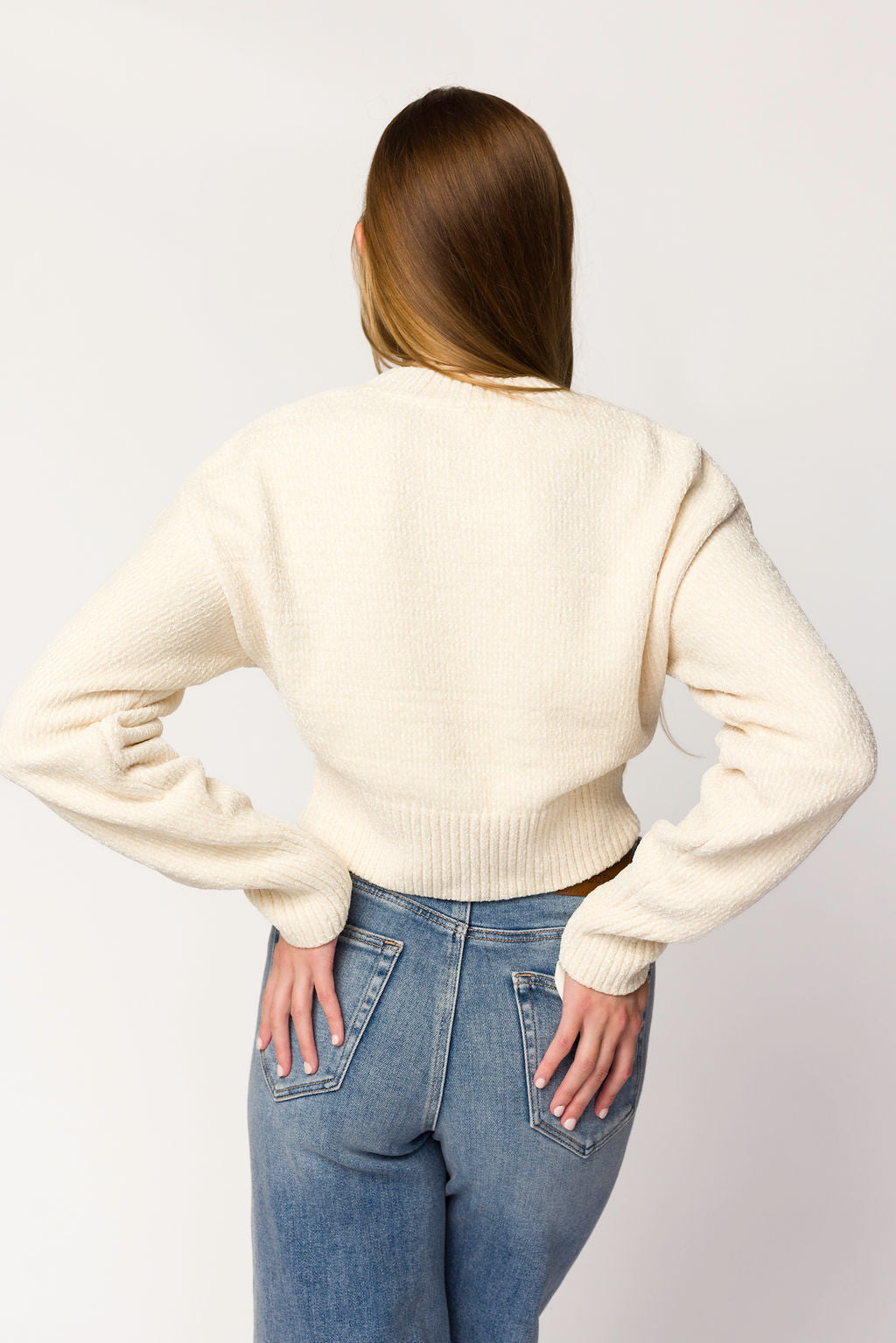 Kendall Knit Bomber Jacket in Ivory *Final-Sale*