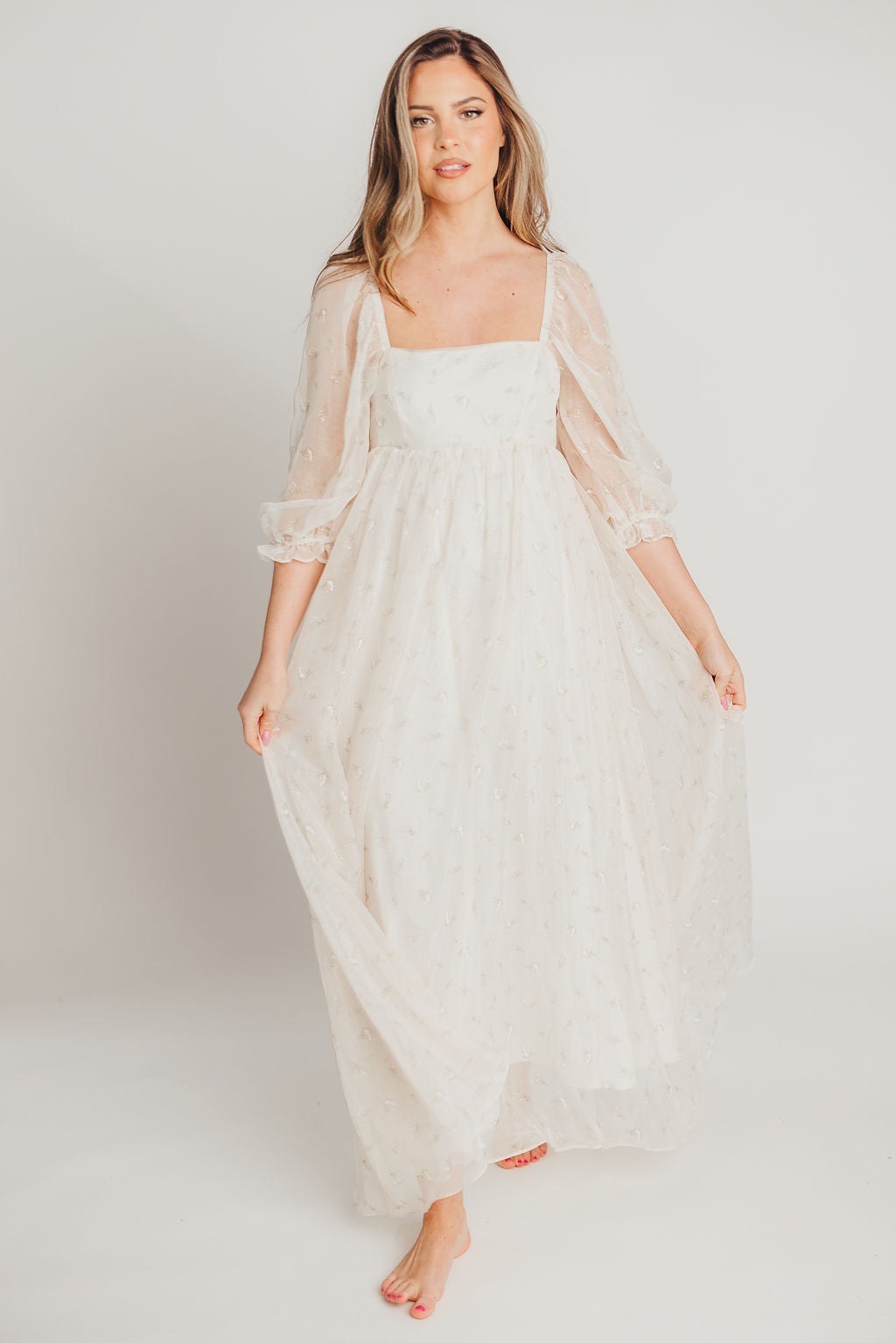 Mona Maxi Dress with Smocking in Butter Floral - Bump Friendly & Inclusive Sizing (S-3XL)