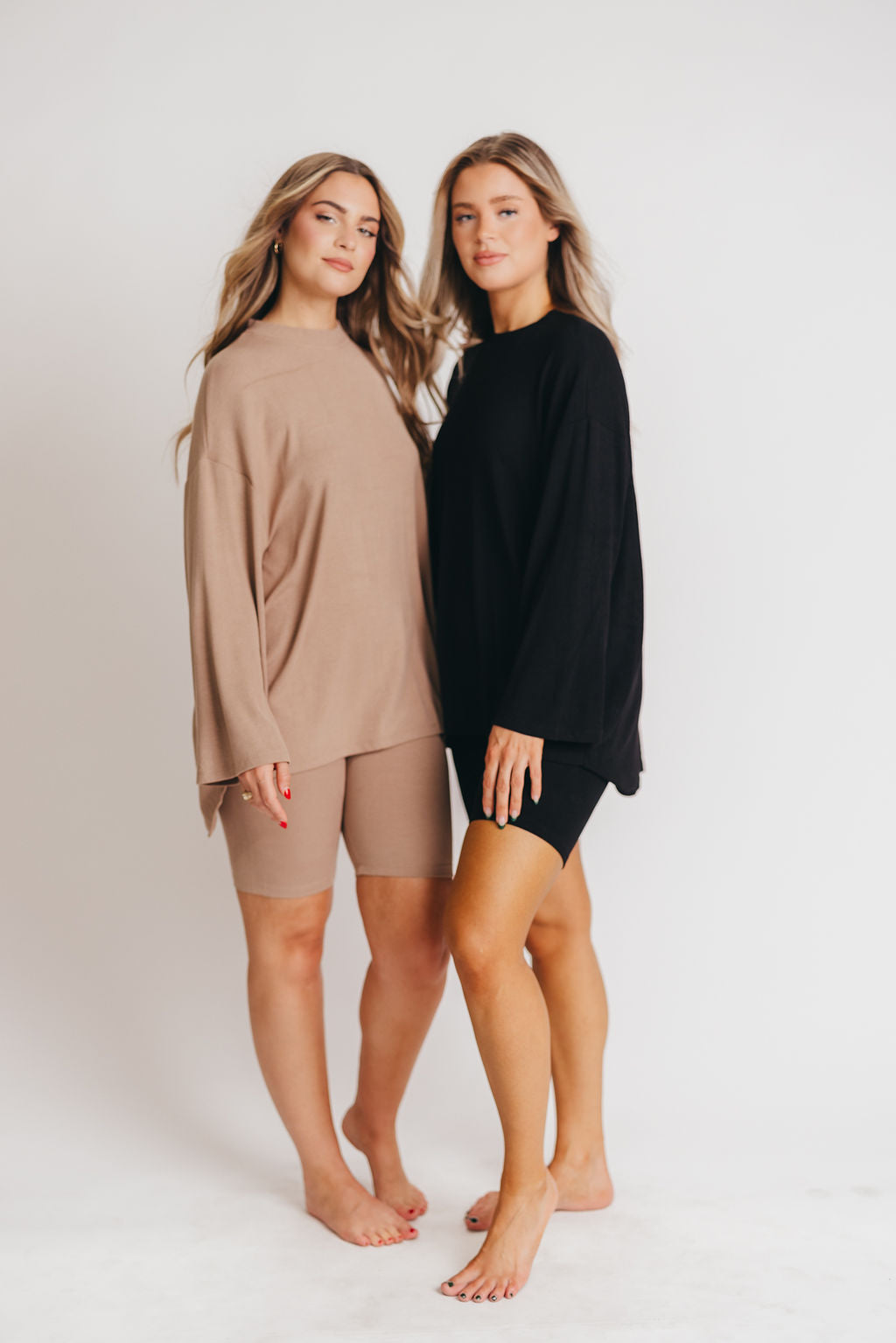 All Weekend Long Set - Long Sleeves - in Biscotti