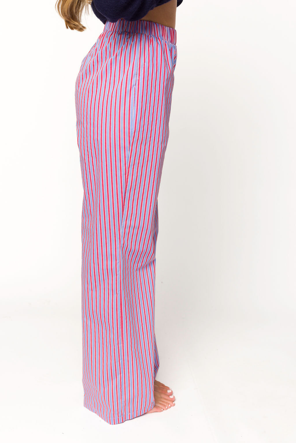 Shea Striped Pajama Pants in Blue/Red *Final-Sale*