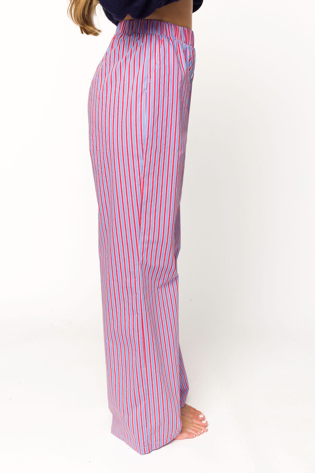 Shea Striped Pajama Pants in Blue/Red *Final-Sale*
