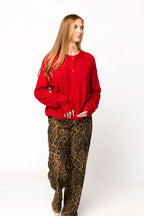 Maggie Leopard Print Denim Pants *Final-Sale*