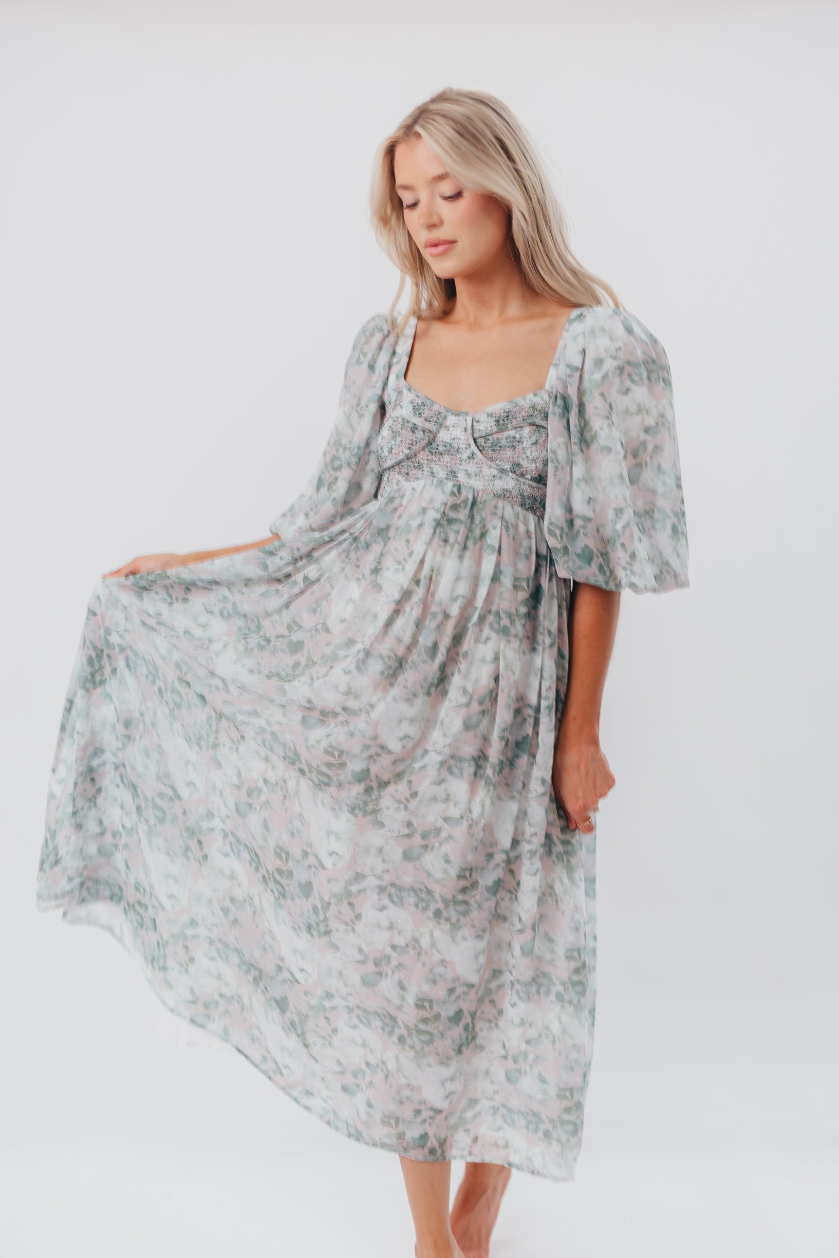 Harlow Maxi Dress in Forest - Bump Friendly (S-XL) *Final Sale*