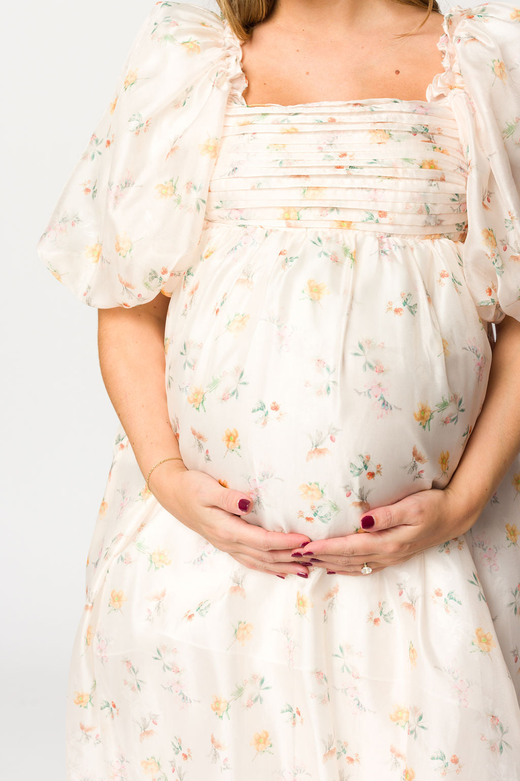 Melody Maxi Dress with Pleats and Bow Detail in Yellow Rose Floral - Bump Friendly & Inclusive Sizing (S-3XL) *Final-Sale*