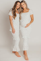 Ada Smocked Dress in Blue Floral- Bump Friendly & Inclusive Sizing (S-3XL) *Final-Sale*