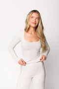 Be Mine Long Sleeve Top in Carrara