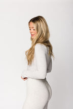 Be Mine Long Sleeve Top in Carrara