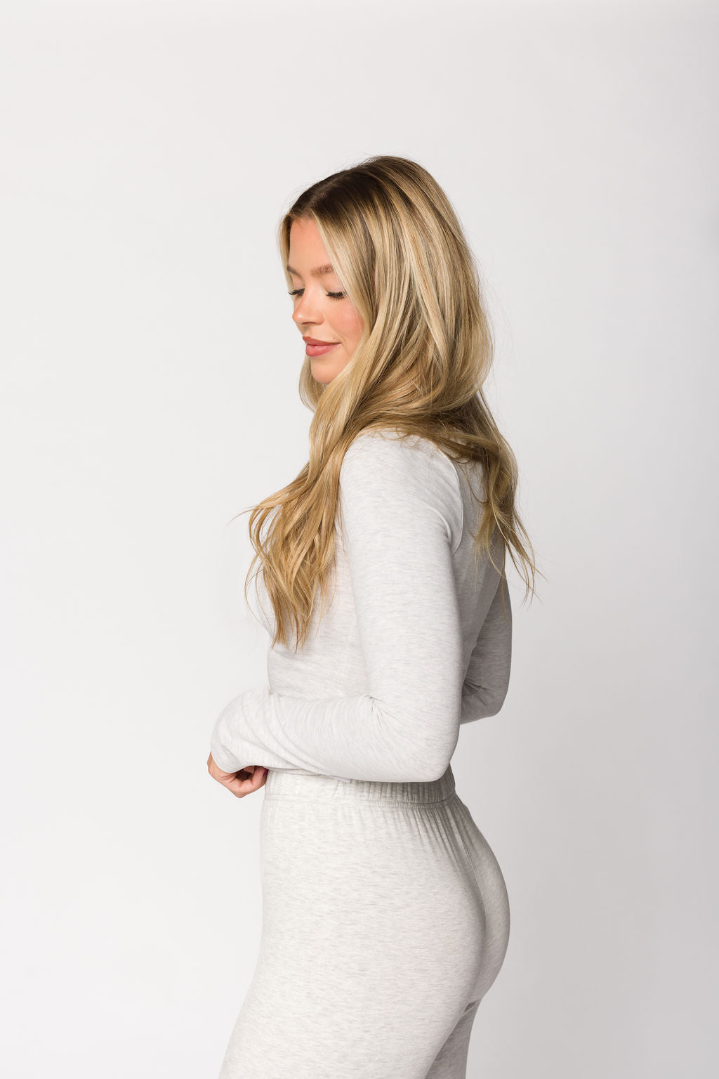 Be Mine Long Sleeve Top in Carrara