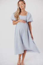 Hamilton Midi Dress in Light Blue - Bump Friendly & Inclusive Sizing (S-2XL) Restocking in Jan 2026