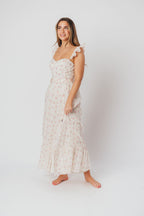 Rosamund Bustier-Style Maxi Dress in Blush Pink Floral - Inclusive Sizing (S-3XL) *Final-Sale*