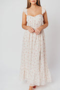 Rosamund Bustier-Style Maxi Dress in Blush Pink Floral - Inclusive Sizing (S-3XL) *Final-Sale*