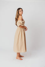 Hamilton Midi Dress in Taupe - Bump Friendly (S-2XL) *Final-Sale*