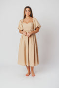 Hamilton Midi Dress in Taupe - Bump Friendly (S-2XL) *Final-Sale*
