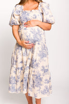 Elena Toile Print Midi Dress