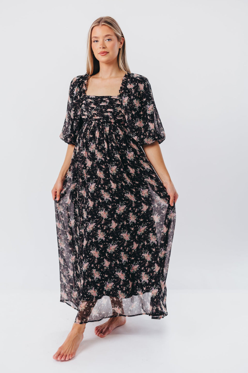 Melody Maxi Dress in Black - Bump Friendly & Inclusive Sizing (S-3XL) *Final Sale*