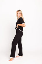 Adele Ribbed Knit Top and Pants Set in Black * Final-Sale*