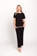 Adele Ribbed Knit Top and Pants Set in Black * Final-Sale*