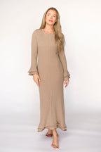 Arlet Dress in Taupe - Bump Friendly *Final Sale*