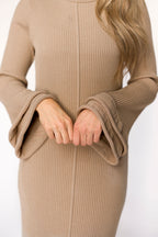 Arlet Dress in Taupe - Bump Friendly *Final Sale*