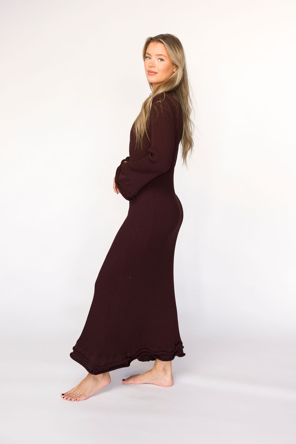 Arlet Dress in Brown - Bump Friendly *Final Sale*