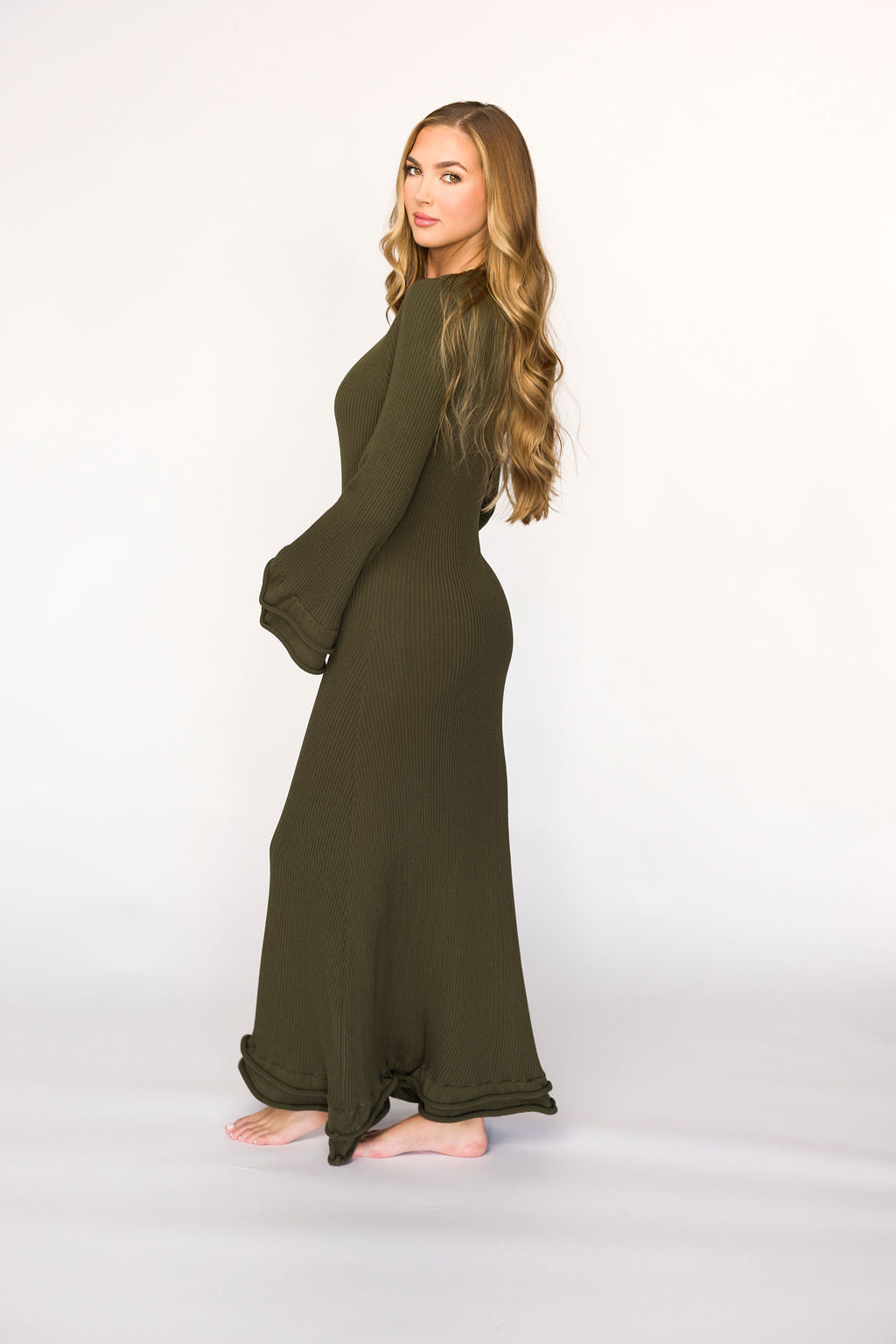 Arlet Dress in Olive - Bump Friendly *Final Sale*