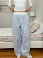 Nixon Mini Striped Sweatpants in Blue and White