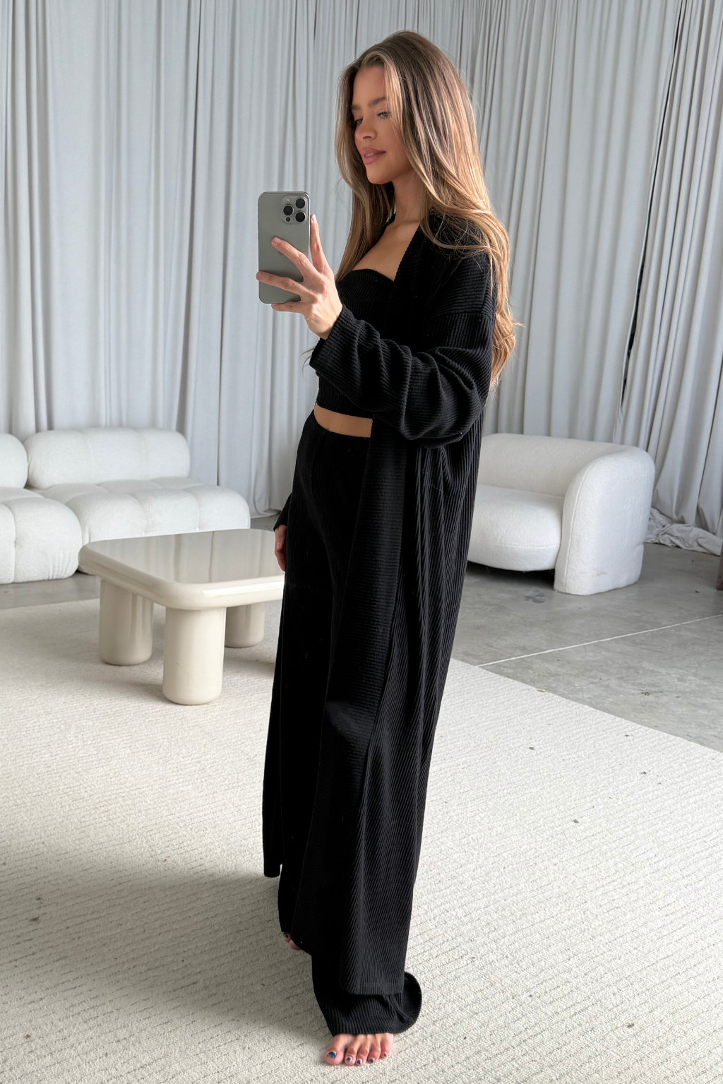 Yacht Club 3 Piece Tube Top Set in Ink *Final Sale*